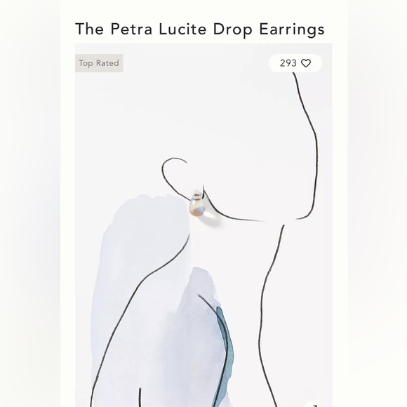 (free with anthro purchase) - iridescent Resin Drop Earrings - Picture 3 of 3